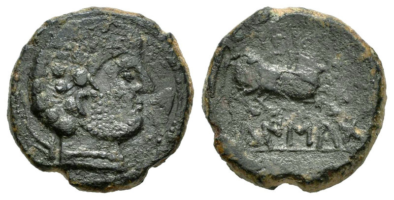 Kaiskata. Cuadrante. 120-20 a.C. Cascante (Navarra). (Abh-689). (Acip-1684). Anv...