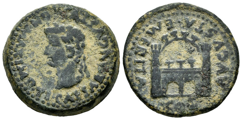Emerita Augusta. As. 14-36. Mérida (Badajoz). (Abh-1056). (Acip-3408a). Ae. 13,2...