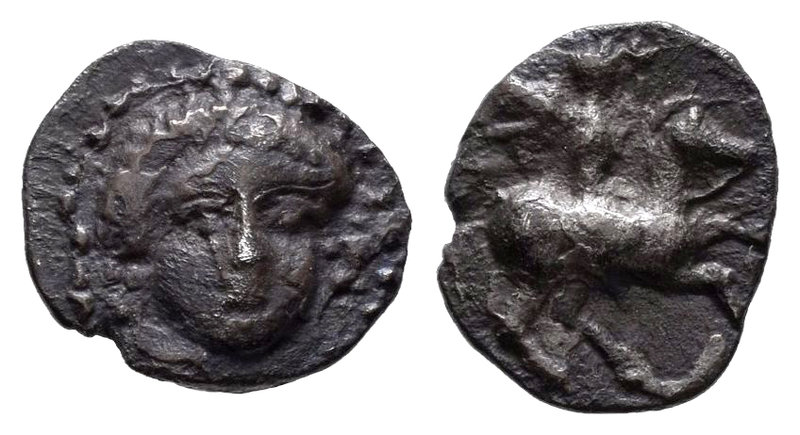 Emporiton. Óbolo. 450-400 a.C. Ampurias (Girona). (Abh-1080). (Acip-86). Anv.: C...