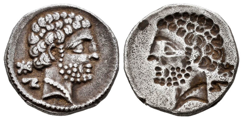 Bolskan. Denario incuso. 180-20 a.C. Huesca. (Abh-1911). (Acip-1417). Ag. 4,12 g...
