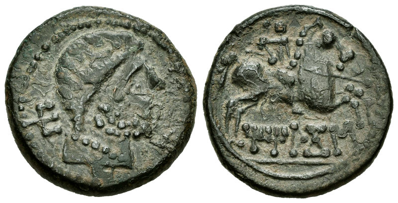 Titiakos. As. 120-20 a.C. Tricio (La Rioja). (Abh-2395). (Acip-1889). Anv.: Cabe...