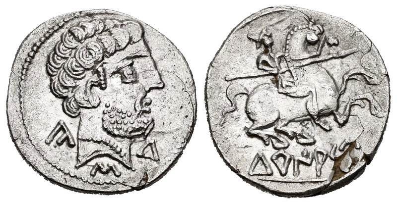 Turiasu. Denario. 120-20 a.C. Tarazona (Zaragoza). (Abh-2417). (Acip-1721). (C-3...
