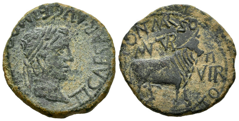 Turiasu. As. 14-36 d.C. Tarazona (Zaragoza). (Abh-2450). (Acip-3291a). Anv.: Cab...