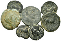 Lote de 7 monedas ibéricas de Kastilo-Castulo. A EXAMINAR. BC-/BC+. Est...150,00.