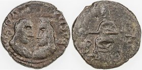 BOSPOROS: Kotys III, 228-235, AE double denarius (10.34g), MacDonald-582, diademed and draped bust of Kotys right, facing veiled and draped bust of Ap...