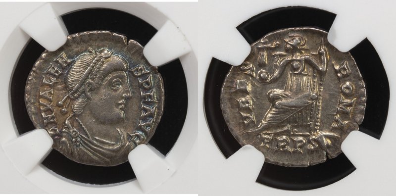 ROMAN EMPIRE: Valens, 364-378 AD, AR siliqua (1.92g), ND (368-75 AD), S-19675, T...