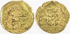 GREAT SELJUQ: Sanjar, 1118-1157, AV dinar (4.89g), Nishapur, DM, A-1686, struck in fine gold, crude strike as usual for type, VF.
 Estimate: USD 150 ...