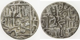 TIMURIDS: Shahrukh, 1405-1447, AR tanka (4.95g), Tarum, ND, A-2405, mint name spelled with soft T (as in tabriz) (typo!), probably circa AH840s, bold ...