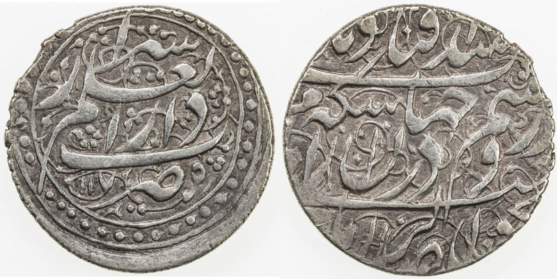 ZAND: Karim Khan, 1753-1779, AR abbasi, Shiraz, AH1175, A-2799, KM-515.8, type B...