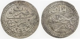 ALGIERS: Mahmud II, 1808-1839, AR ¼ budju, Jaza'ir, AH1244, KM-67, VF.
 Estimate: USD 40 - 50