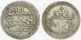 ALGIERS: Mahmud II, 1808-1839, AR ¼ budju, Jaza'ir, AH1245, KM-67, VF-EF.
 Estimate: USD 50 - 65