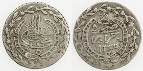ALGIERS: Mahmud II, 1808-1839, AR 1/6 budju, Jaza'ir, AH1245, KM-77, F-VF.
 Estimate: USD 50 - 65