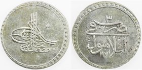 TURKEY: Mustafa III, 1757-1774, AR piastre, AH1171 year 3, KM-320, some natural flan porosity, EF, ex Hans Wilski Collection. 
 Estimate: USD 80 - 10...