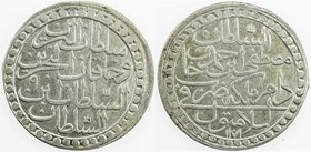 TURKEY: Mustafa III, 1757-1774, AR 2 zolota, AH1171 year 9, KM-324.1, EF, ex Hans Wilski Collection. 
 Estimate: USD 60 - 80