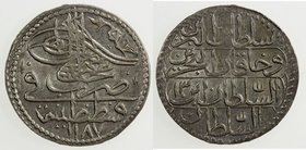 TURKEY: Abdul Hamid I, 1774-1789, BI 5 para, AH 1187 year 13, KM-380, well struck and lustrous, AU, ex Hans Wilski Collection. 
 Estimate: USD 50 - 7...