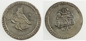 TURKEY: Selim III, 1789-1807, BI 5 para, AH 1203 year 15, KM-489, hairlined, better date, Unc, ex Hans Wilski Collection. 
 Estimate: USD 120 - 160