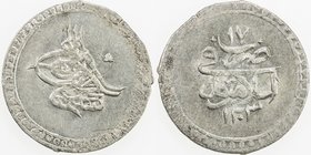 TURKEY: Selim III, 1789-1807, BI 5 para, AH 1203 year 17, KM-489, hairlined, better date, Unc, ex Hans Wilski Collection. 
 Estimate: USD 110 - 140