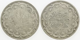 TURKEY: Muhammad V, 1909-1918, AR 20 kurush, AH1327 year 10, KM-780, EF, ex Hans Wilski Collection. 
 Estimate: USD 40 - 60