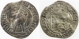 DENMARK: Christian II, 1513-1523, AR skilling, Malmø mint, ND, Schou-14, Christian standing right, holding sword and scepter; coat-of-arms between leg...