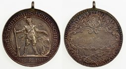 GERMANY: BERLIN: AR shooting medal (29.98g), 1890, Peltzer Coll. 855, 40mm silver medal for the 10th German Shooting Federation Competition in Berlin ...
