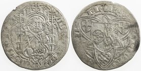 GERMANY: MAINZ (ARCHBISHOPRIC): Adolf II von Nassau, 1463-1475, AR groschen, ND, Saurma-2509, crude flan, about VF.
 Estimate: USD 50 - 75