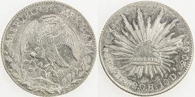 MEXICO: Republic, AR 8 reales, 1862-Mo, KM-377.10, assayer CH, AU.
 Estimate: USD 50 - 75