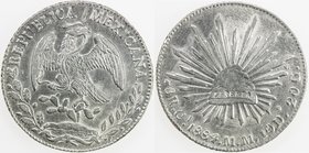 MEXICO: Republic, AR 8 reales, 1884-Ca, KM-377.2, assayer MM, EF-AU.
 Estimate: USD 50 - 75