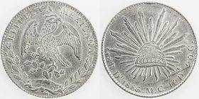 MEXICO: Republic, AR 8 reales, 1886-Do, KM-377.4, assayer MC, EF, S. 
 Estimate: USD 50 - 75