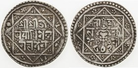NEPAL: KATHMANDU: Parthivendra, 1680-1687, AR mohar (5.36g), NS802 (1682), KM-198, VF.
 Estimate: USD 90 - 110