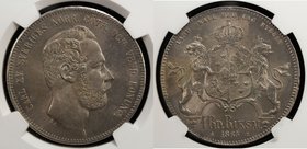 SWEDEN: Carl XV, 1859-1872, AR riksdaler species, 1865, KM-496, Y-10.1, initials ST, very lightly toned, NGC graded MS62, ex John Lund Collection. 
 ...