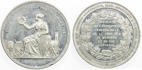 SWISS CANTONS: BERN: medal (29.51g), 1880, Richter 189c, 43mm white metal medal for the Cantonal Shooting and Music (!) Festival at Bienne by Eduard D...