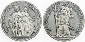 SWISS CANTONS: BERN: medal (24.56g), 1885, Richter 200e, Martin 119, 40mm white metal medal for the Federal Shooting Festival in Bern by Eduard Duruss...