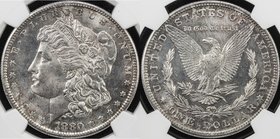 UNITED STATES: 1 dollar (26.73g), 1880/79-S, NGC graded MS62, VAM-8 medium S.
 Estimate: USD 80 - 100
