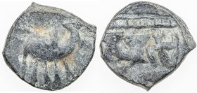 ANCIENT INDIA: KAUSAMBI: Shivamagha I, 3rd/4th century AD, AE unit (3.60g), Bop-—, bull / name-of-ruler, from 1989 hoard, bold strike, VF-EF, R. 
 Es...