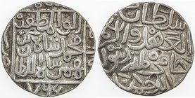 INDIA SULTANATES: KULBARGA (BAHMANIDS): Muhammad I, 1359-1375, AR tanka, Ahsanabad, AH765, G-BH27, 2 testmarks, choice VF.
 Estimate: USD 60 - 80