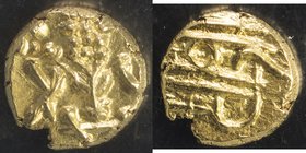 MYSORE: Kanthirava Narasa & Raja Wodeyar, 1632-1662, AV fanam (0.37g), Mitch-910/11, Fr-1338, Vishnu facing // Nagari legend, PCGS graded MS65.
 Esti...