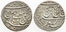 BENGAL PRESIDENCY: AR rupee (11.09g), Saharanpur, AH1219 year 46, Stv-8.128, KM-693, in the name of Shah Alam II, vertical sprig left of regnal year, ...