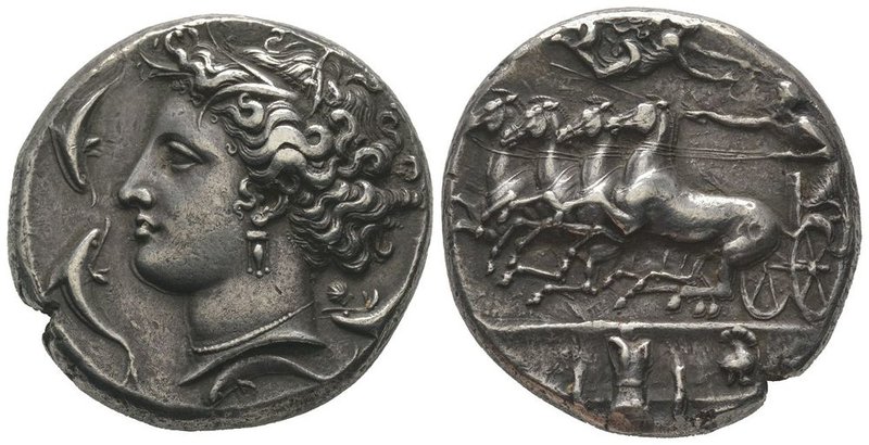 Dionysius I 405-367 BC Decadrachm, Syracuse, AG 43 g Ref : S. Cop. 692 Provenanc...