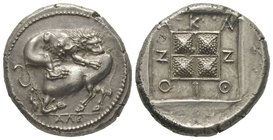 Tetradrachm, Akanthos, 430-390 BC, AG 14.25 g, Ref : Pozzi - Provenance : Palombo, 07/06/2008, Lot 25 Almost uncirculated
Estimation: 17000-18000 EUR