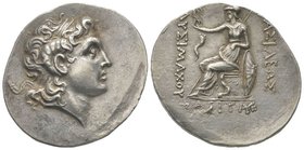 Thracia Lysimachus, 306-281 BC Tetradrachm, 180-150 BC, AG 16.81 g. Ref : H. B. Mattingly, The Ma’aret en-Num’an Hoard, 1980, Essays Carson- Jenkins 8...