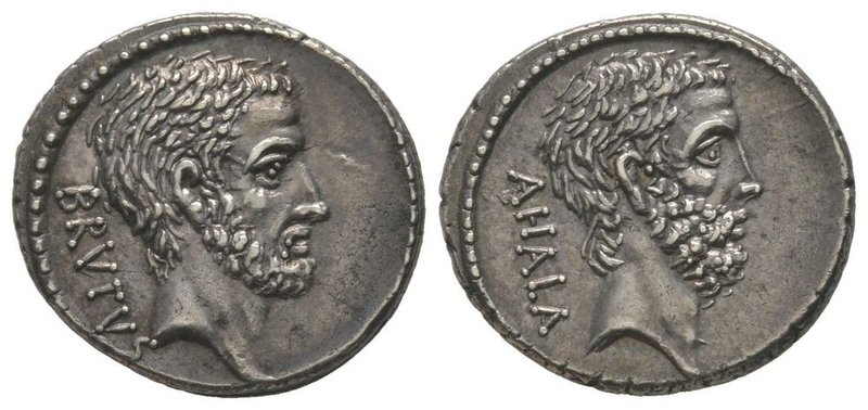 M. Junius Brutus, Denarius, Rome, 63 BC, AG 4,01 g. Ref : Cr. 433/2, BMCRR Rome ...