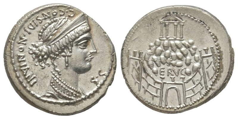 Considius Nonianus, Denarius, Rome, 57 BC, AG 3,85 g. Ref : Cr. 424/1 Provenance...