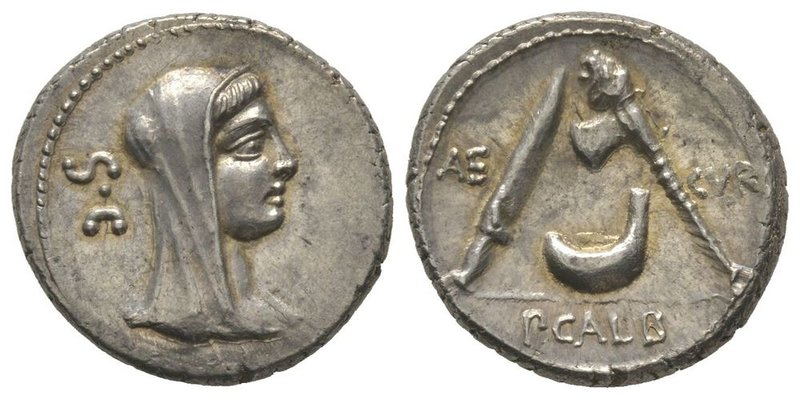 P. Sulpicius Galba, Denarius, Rome, 69 BC, AG 3,90g. Ref : Cr. 406/1, BMCRR 3516...