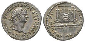 Titus, 79-81. Denarius, Rome, 80, AG 3,54 g. Ref : BMC 51. BN 43. C. 316. RIC 23a. Provenance : LHS 100, 23/04/2007, lot 473. Almost uncirculated
Est...
