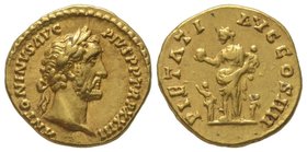 Antoninus Pius (138-161) Aureus 159-160, Rome, AU 6,54 grs. Ref : Cal. 1602. Provenance : stock Vinchon avant 2001. Extremely fine.
Estimation: 4500-...