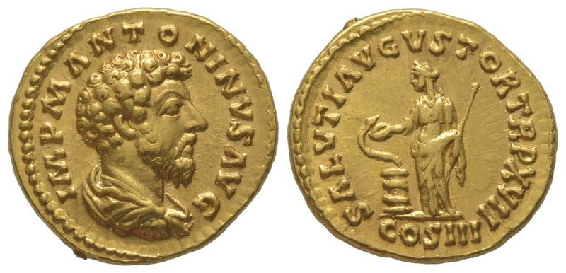 Marcus Aurelius (161-180) Aureus, Rome, 161-162, AU 7,22 grs. Ref : Cal. 1850. k...