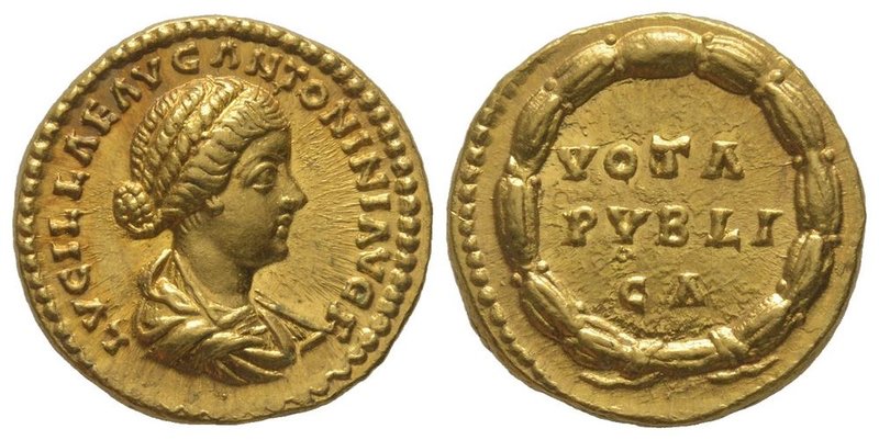 Lucilla (164-183) Aureus, Rome, 164, AU 7,29g. Ref : Cal 2219, Cohen 97, RIC 792...