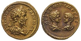 Septimius Severvs (193-211) Aureus, Rome, 201, AU 7,48g. Ref : Cal 2599; C 1, RIC 155a Provenance: NGSA n° 4, 11/12/2006, lot 194. Leu 93, 10/O5/2005,...