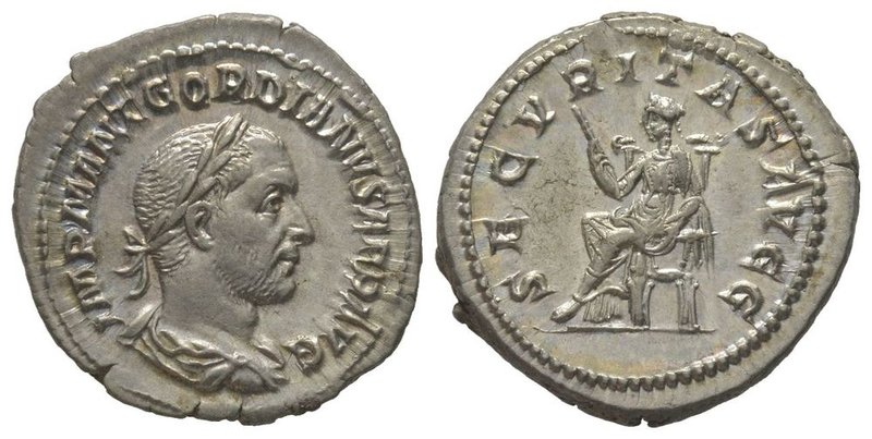 Gordianus I 238 Denarius, Rome 238, AG 3,20 g. Ref : RIC 5, RSC 10. Almost uncir...