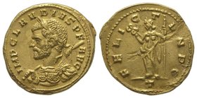 Claudius II Gothicus (268-270) Heavy aureus, Mediolanum, 268/270, AU 6,54 g. Ref : Calico -, C -. RIC -. Provenance : UBS. Roman Gold Coins 75, 22/01/...